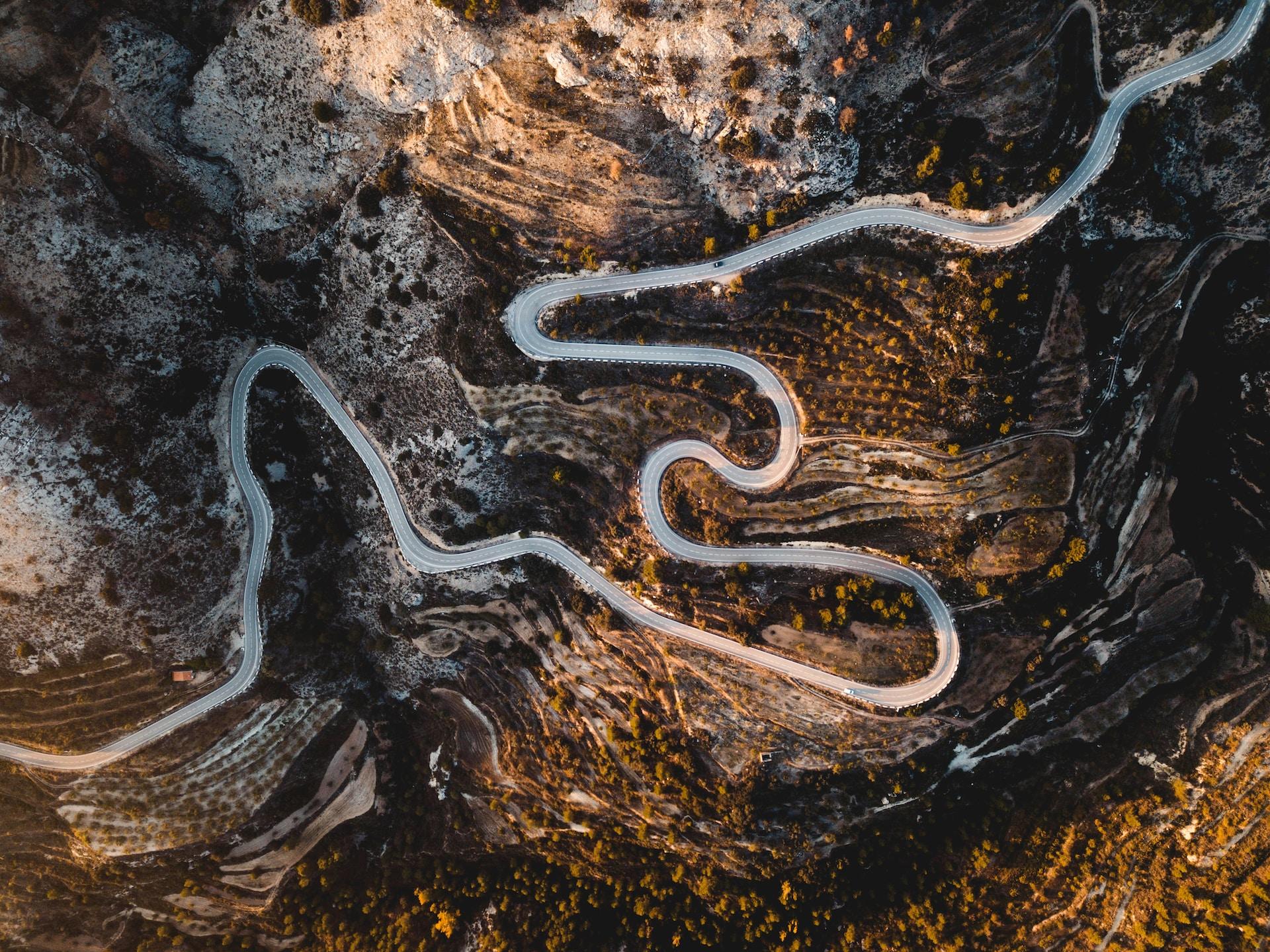 A long road through nature.