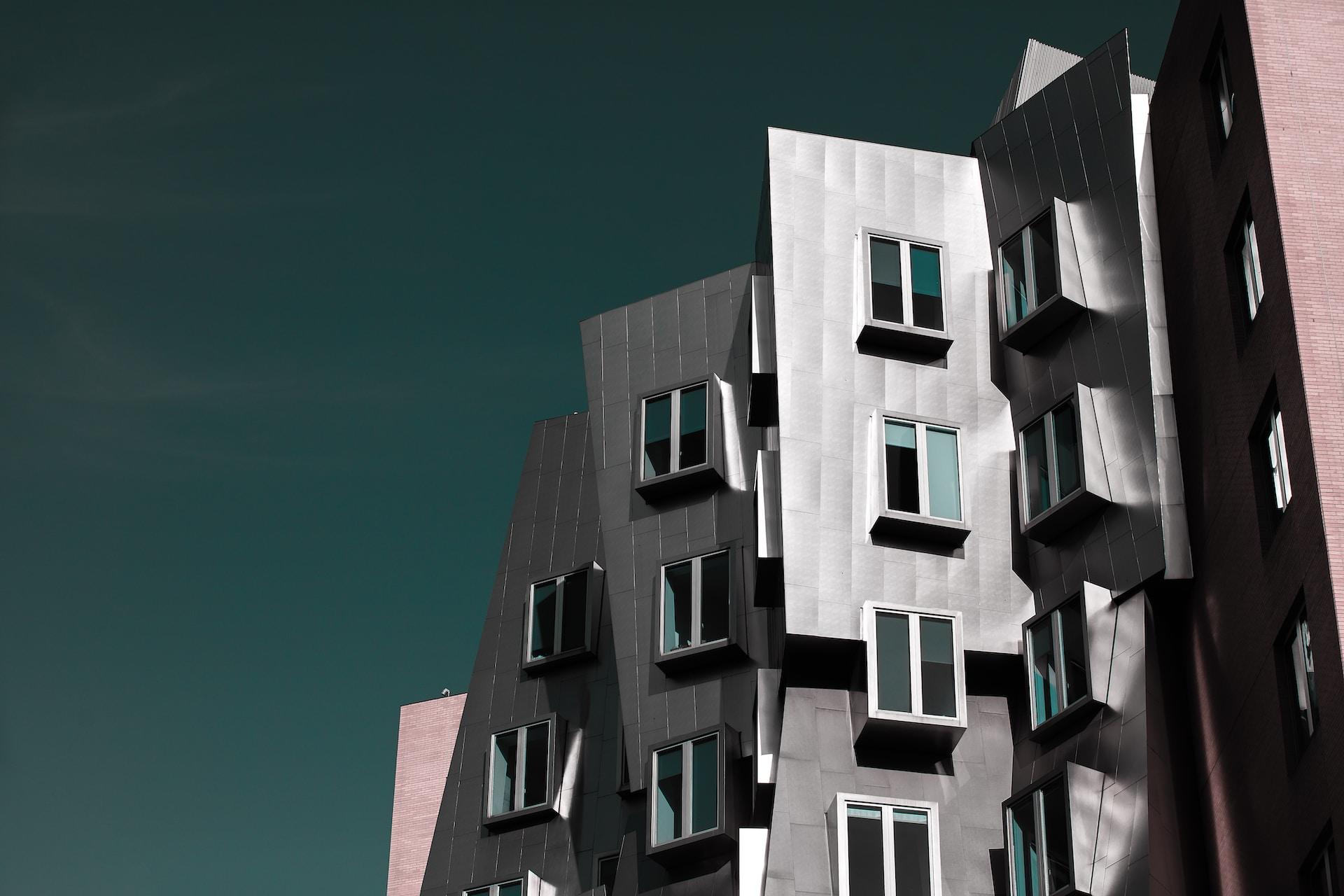 Modern buildings at MIT.