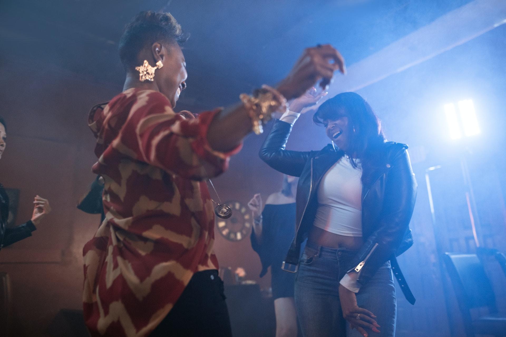 People dancing in a club.