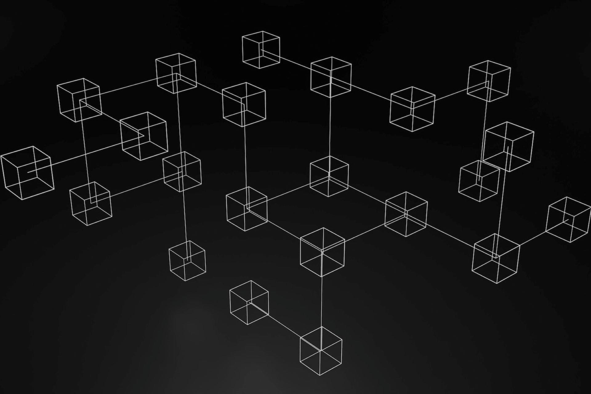 A visualization of blocks chained together to represent the blockchain.