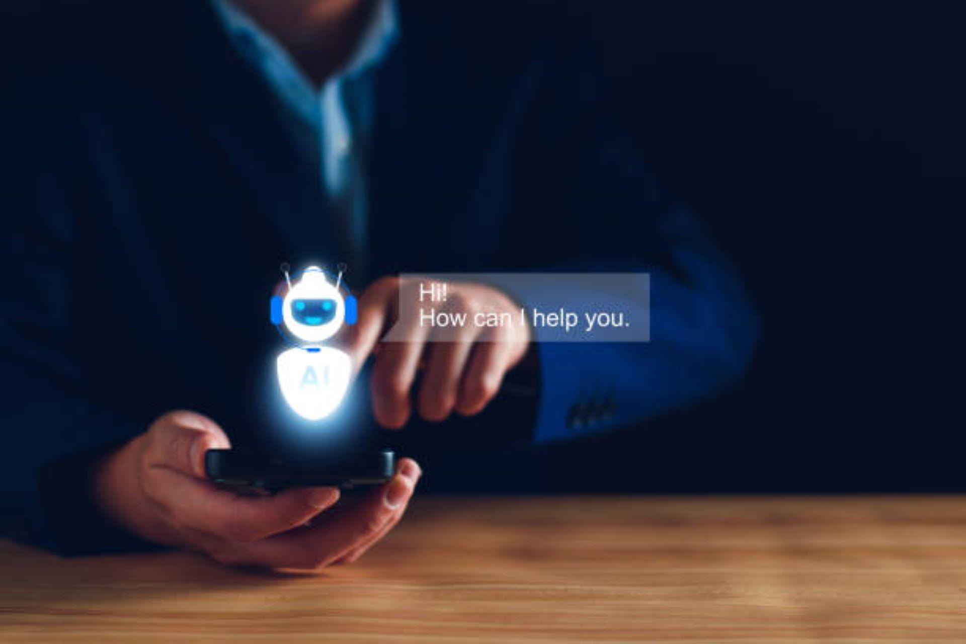 A person using AI technology