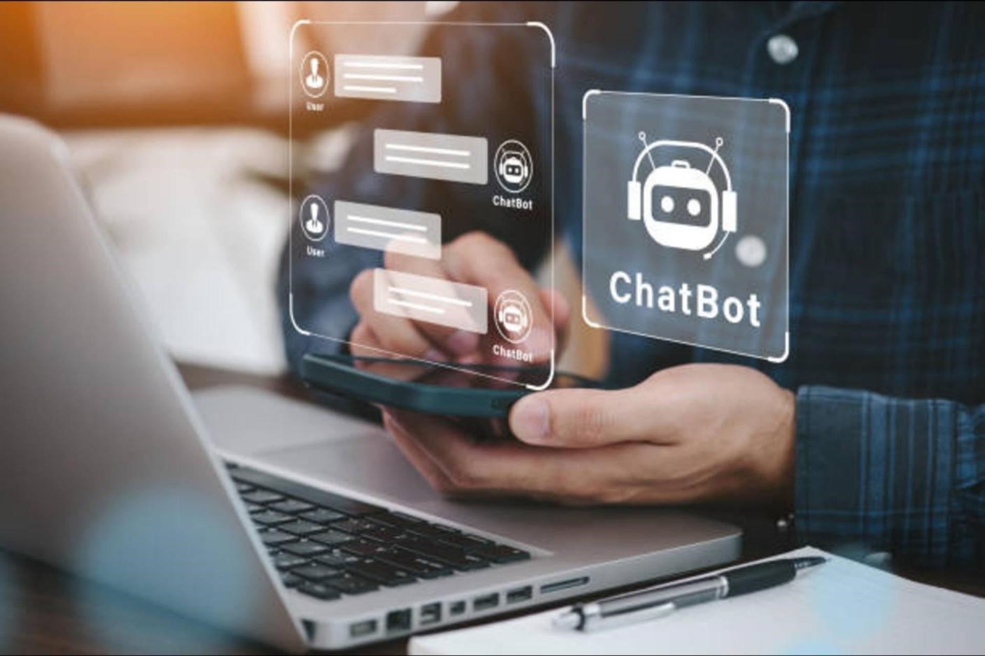 A man using an AI chatbot