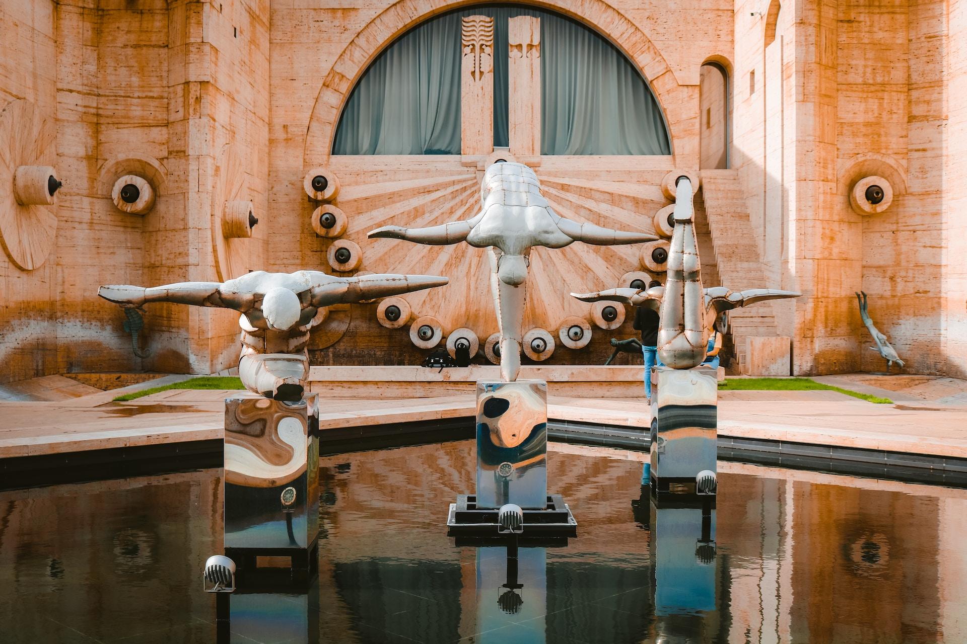 Three Armenian statues