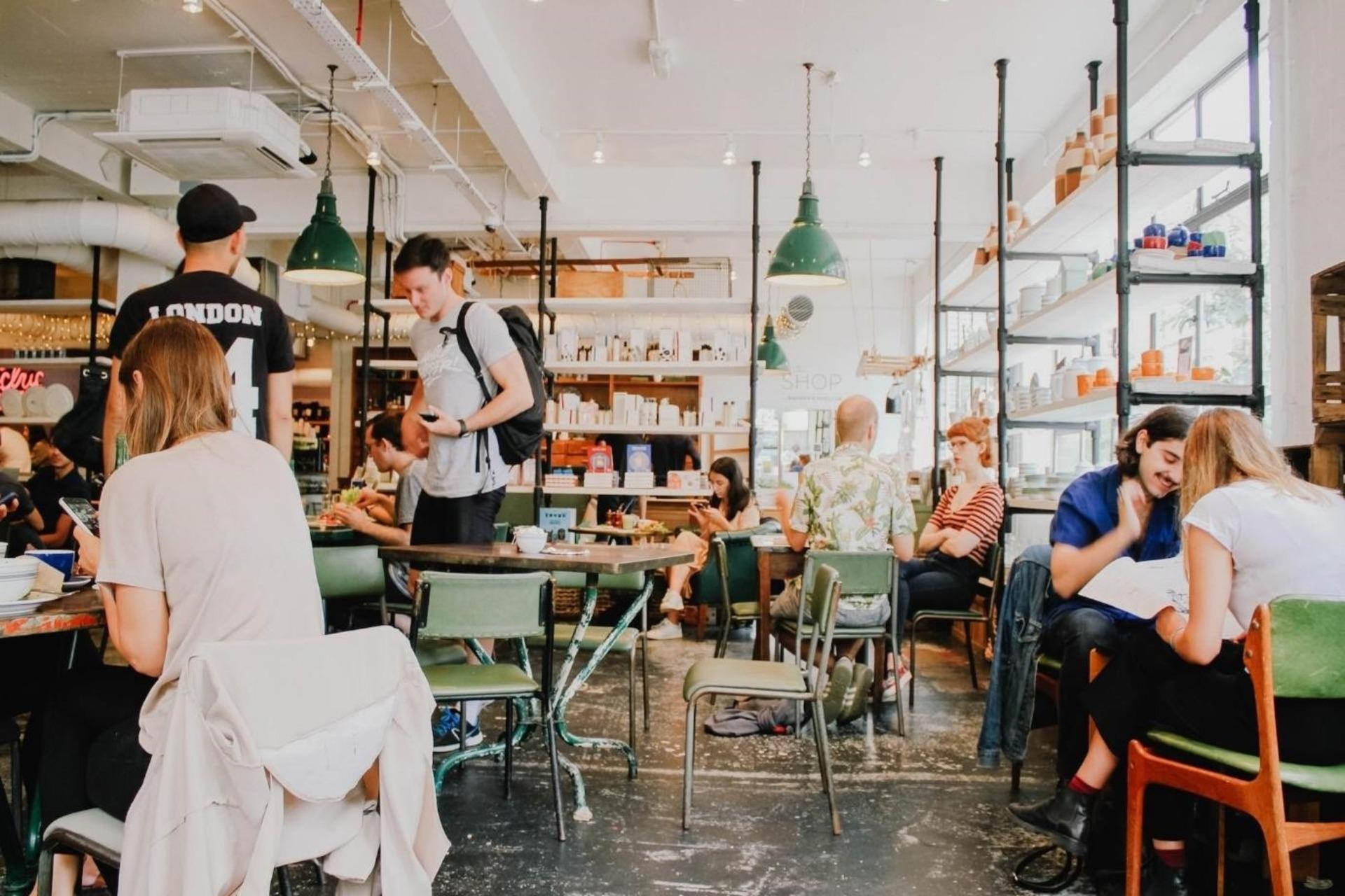 View of a busy restaurant