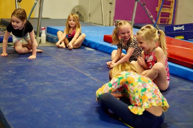 Gymnastics classes are a great opportunity for kids of all ages to make friends.