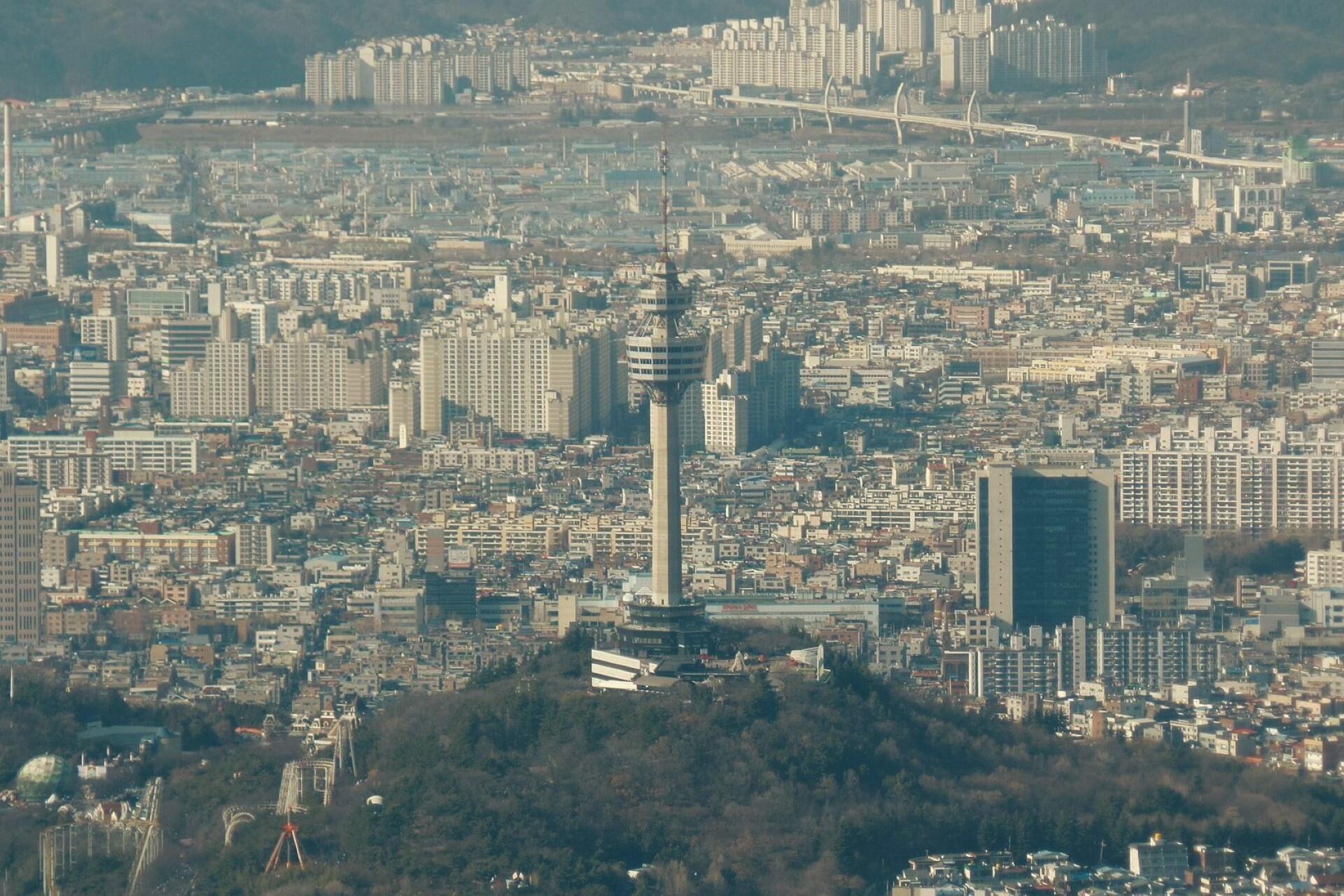 A view over Daegu, South Korea.