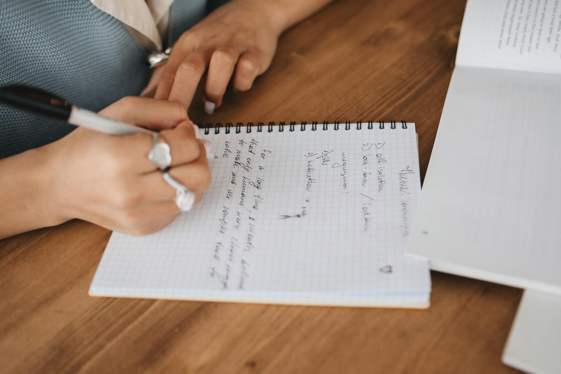 A student studying for their exam.