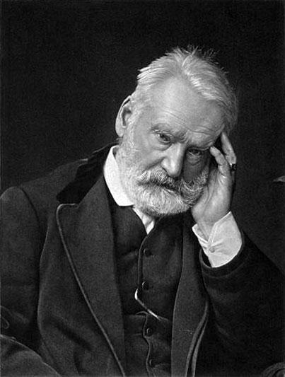 Black and white photo of Victor Hugo