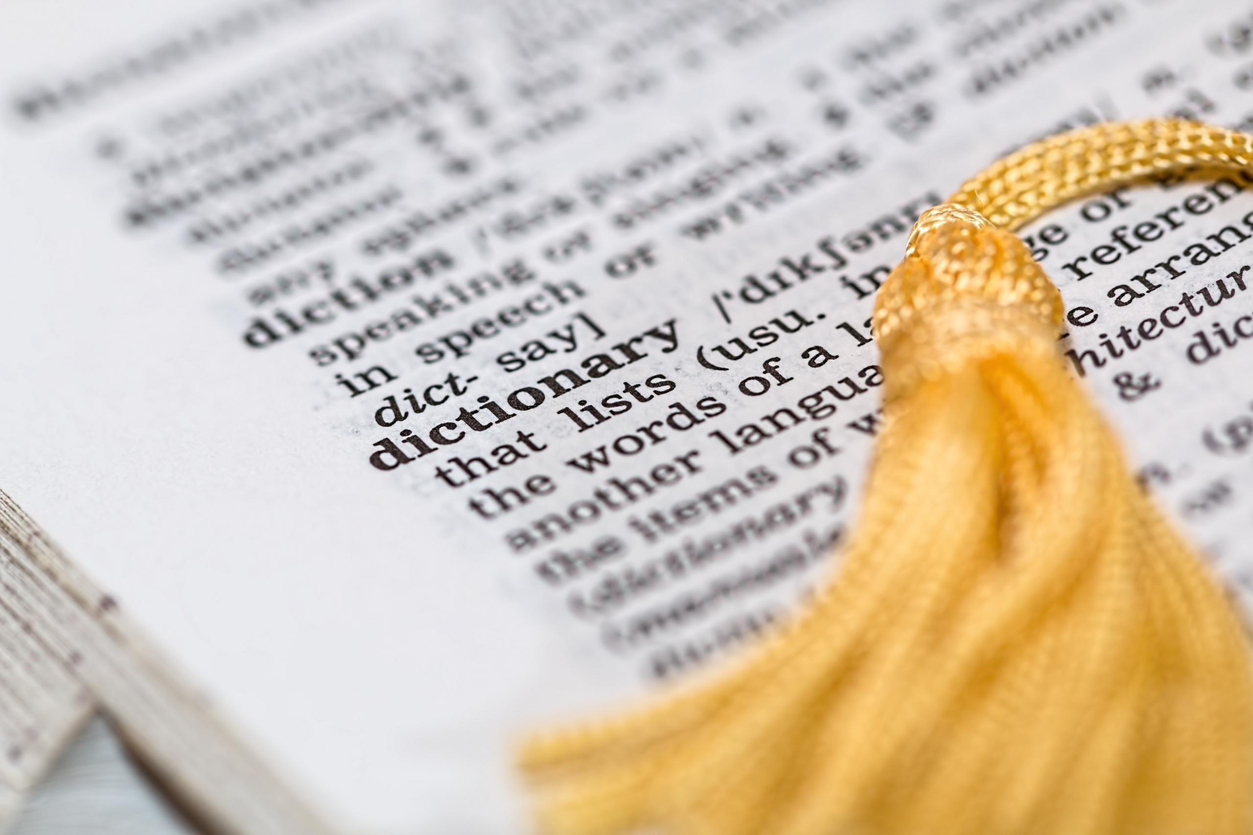 Diccionario en inglés