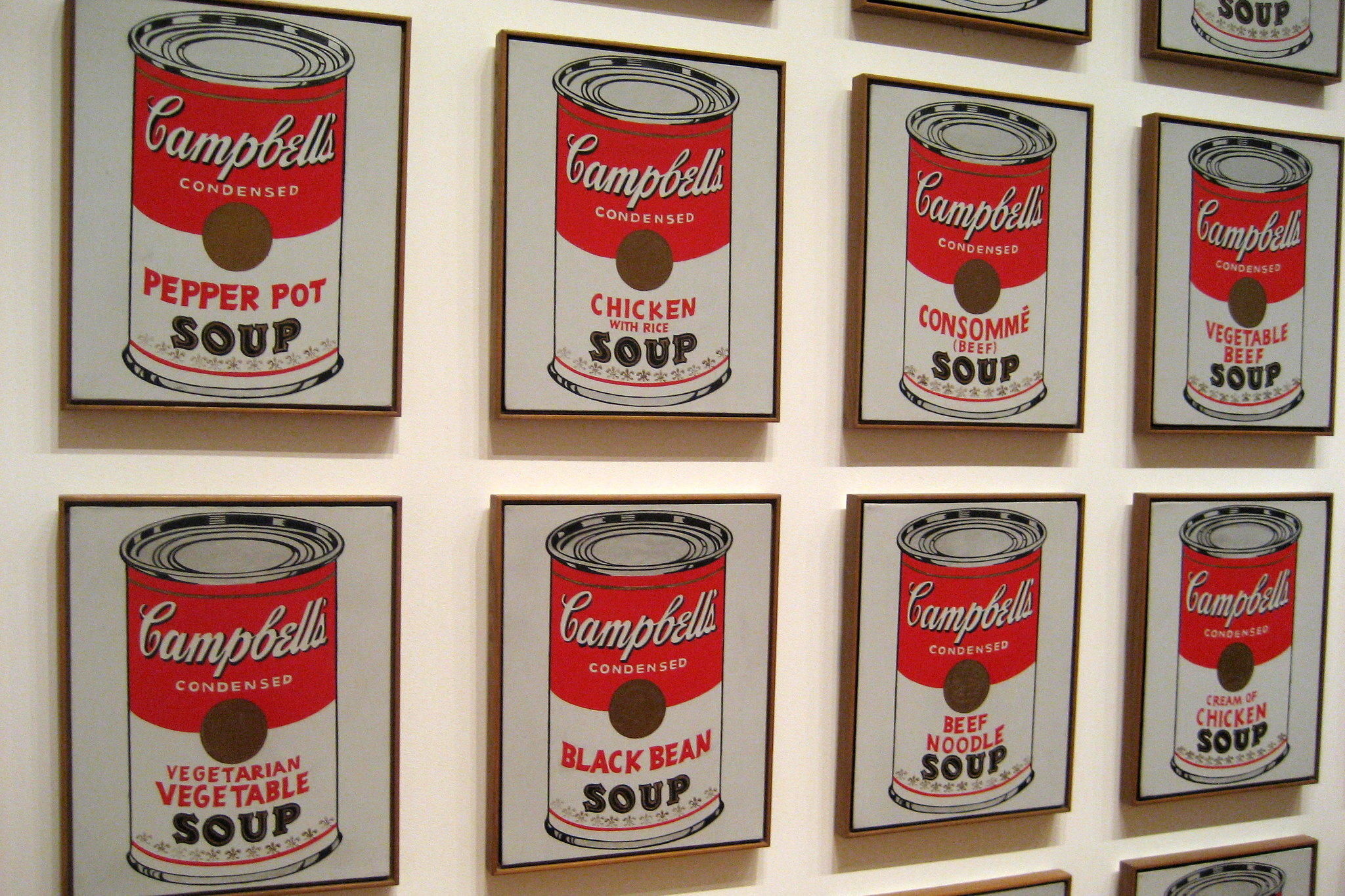 Andy Warhol's pop art painting of Campbell's soup.