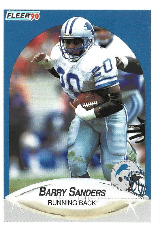 A Barry Sanders trading card from 1990
