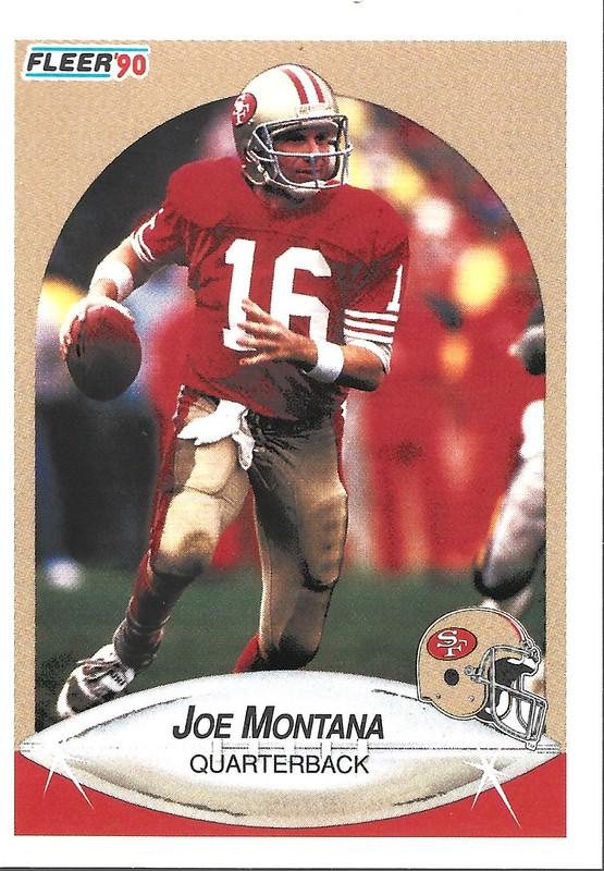 Joe Montana trading card from 1990