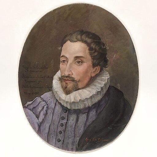 An old painting of Miguel de Cervantes