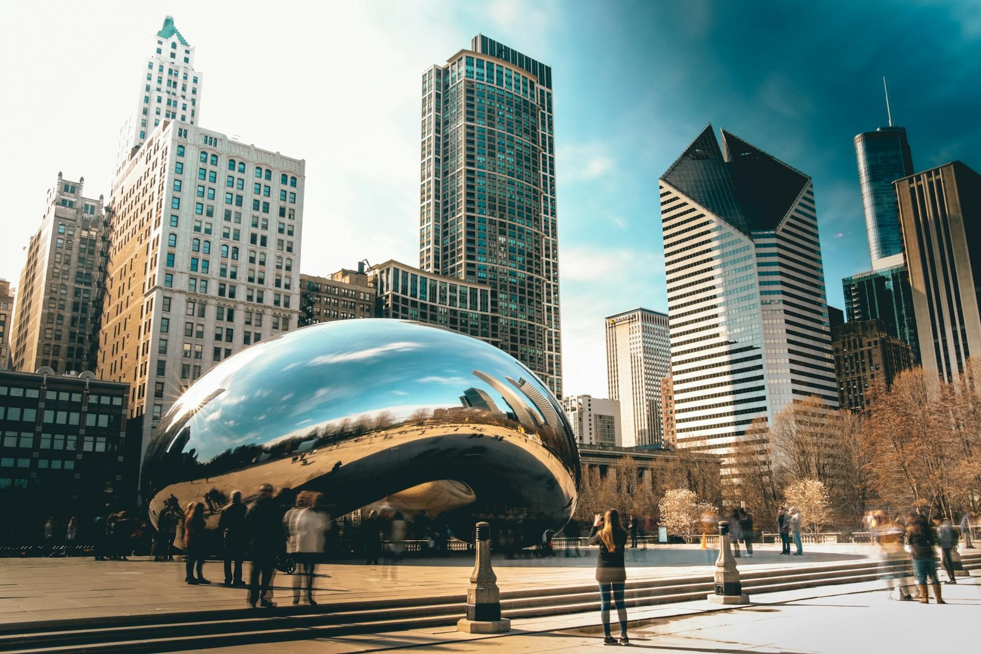 Cloud Gate in Chicago, Illinois.