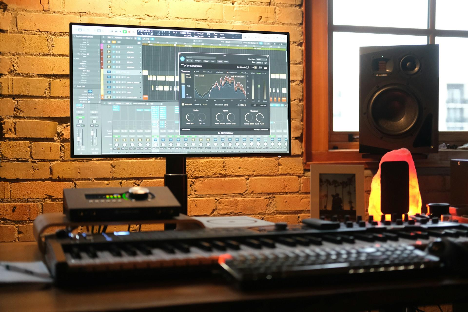 A digital workstation for creating music.