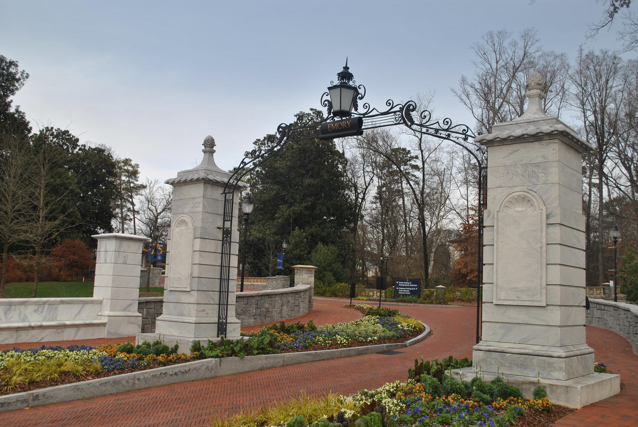The Emory University gate