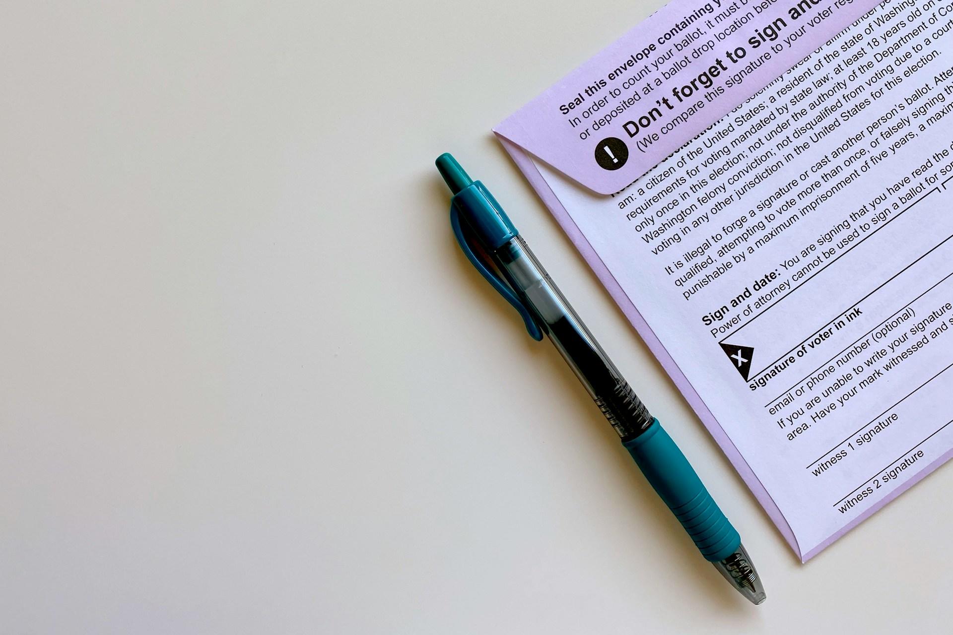 a mail-in ballot