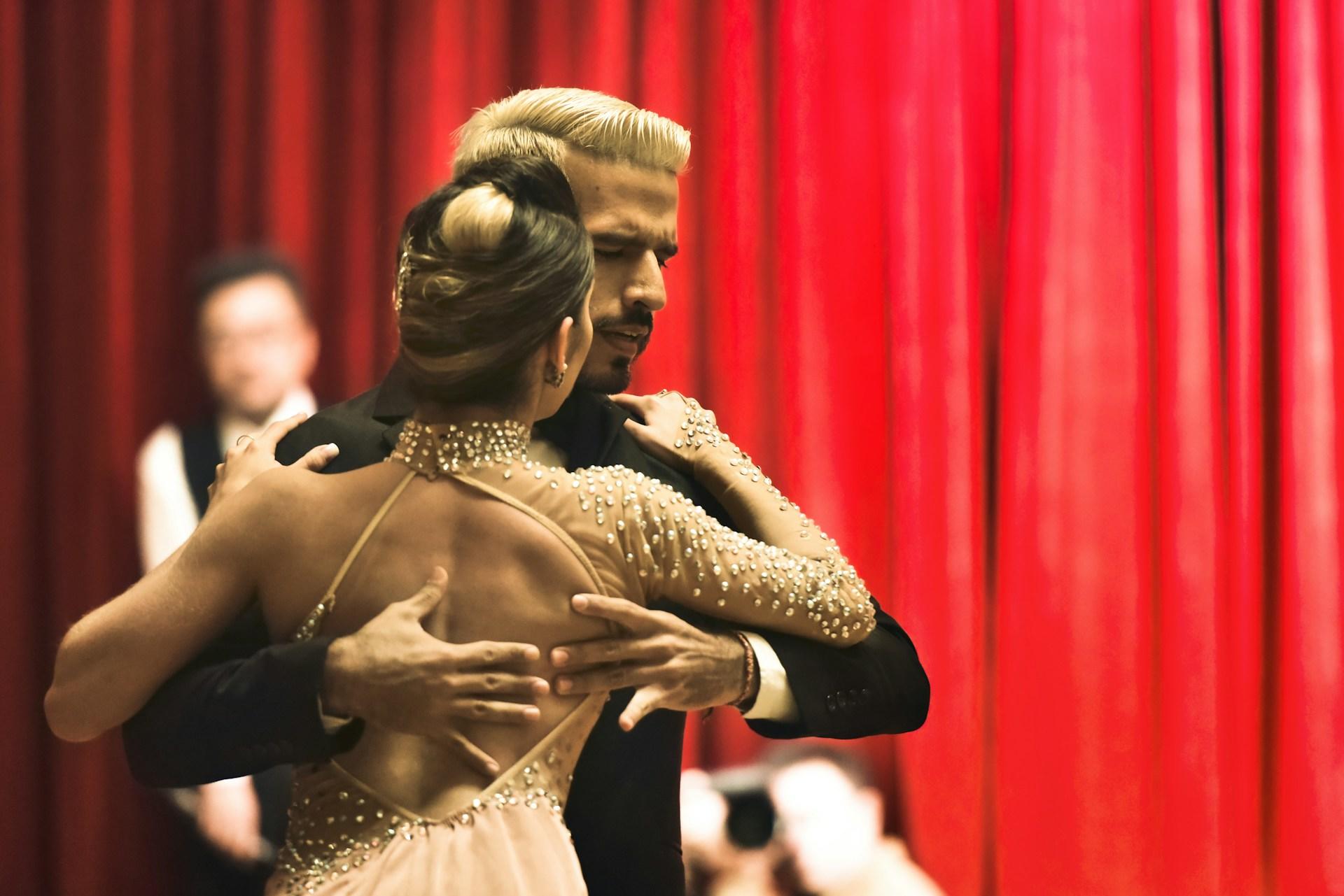 A couple dancing tango.