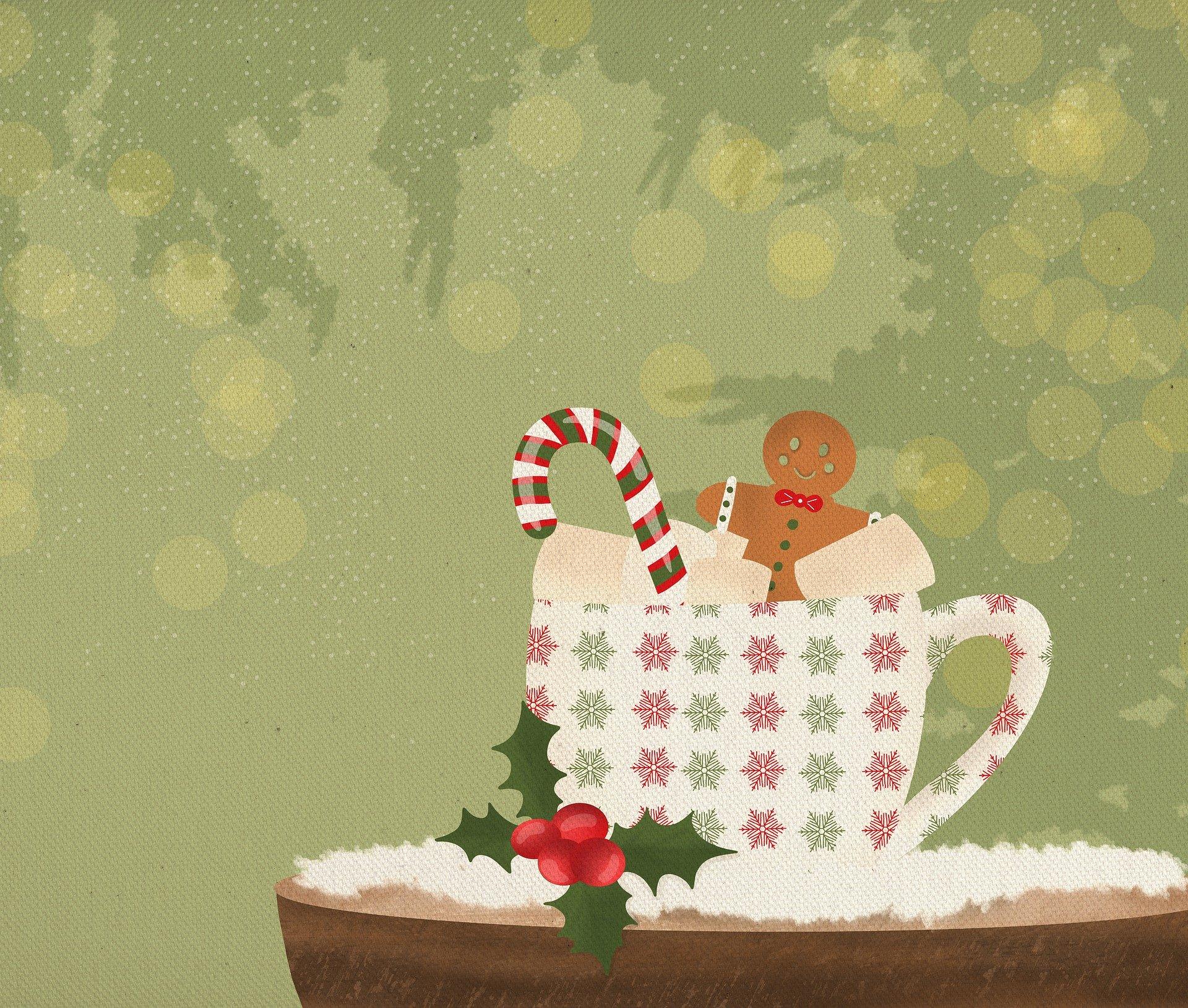 Christmas mug drawing.