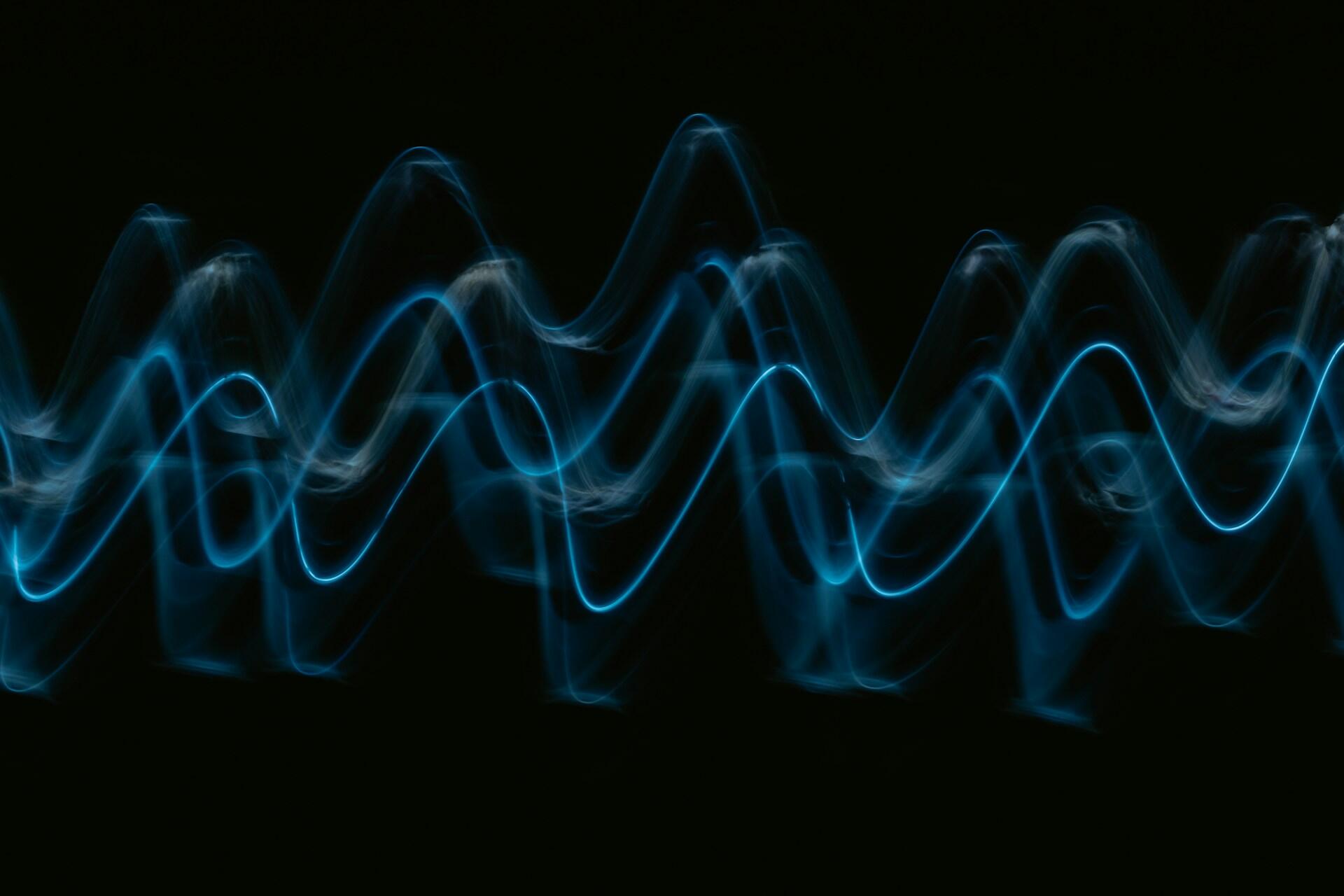 Waves representing sound.