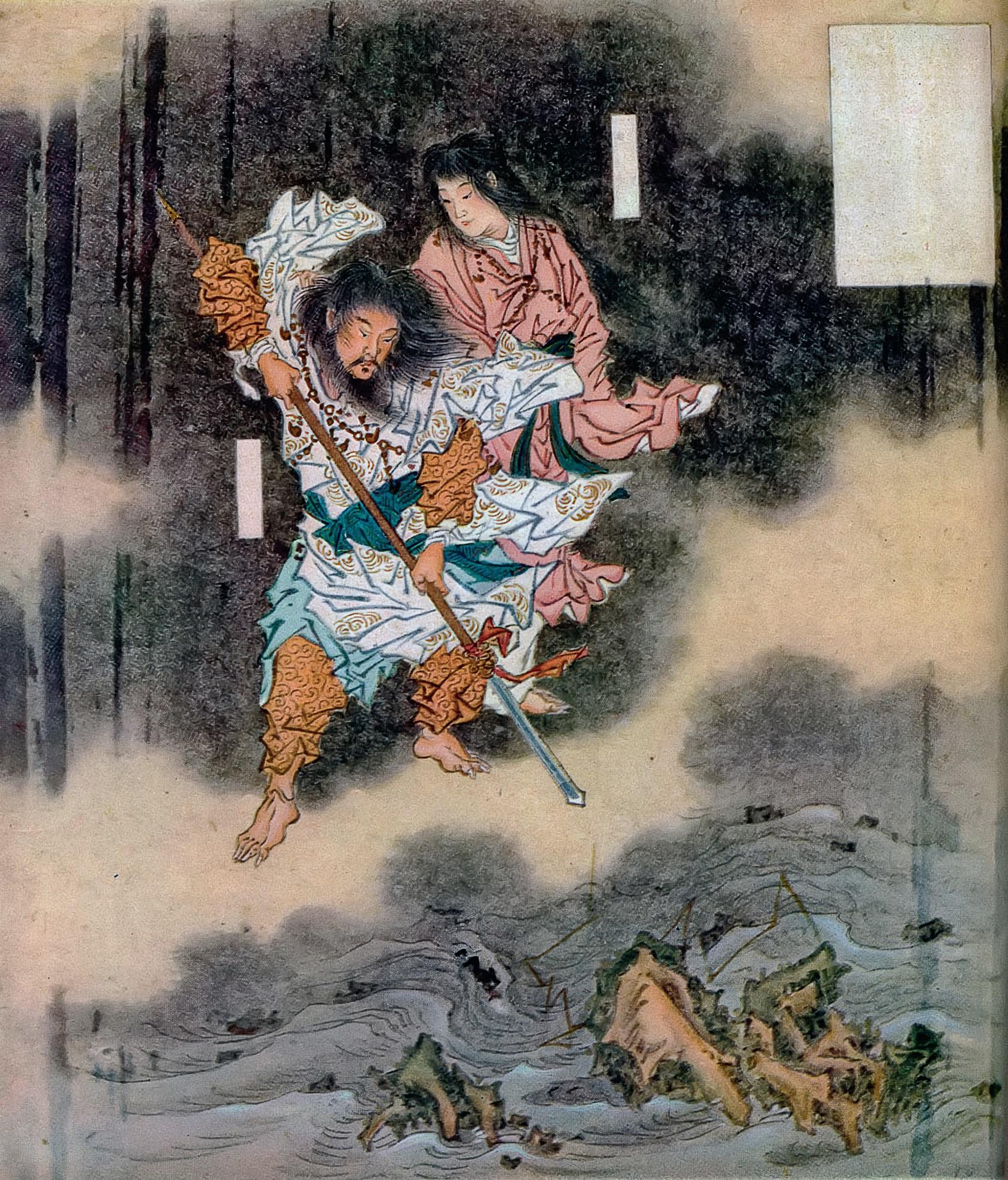 Painting of Izanagi and Izanami.
