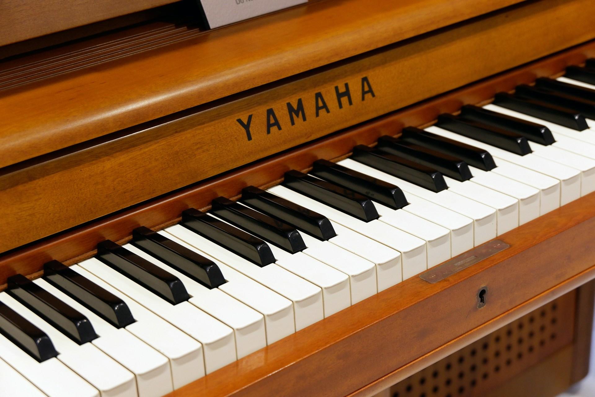 A Yamaha piano keyboard.