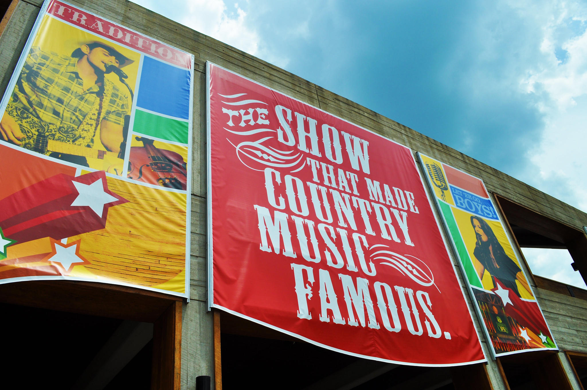 Banner outside the Grand Ole Opry