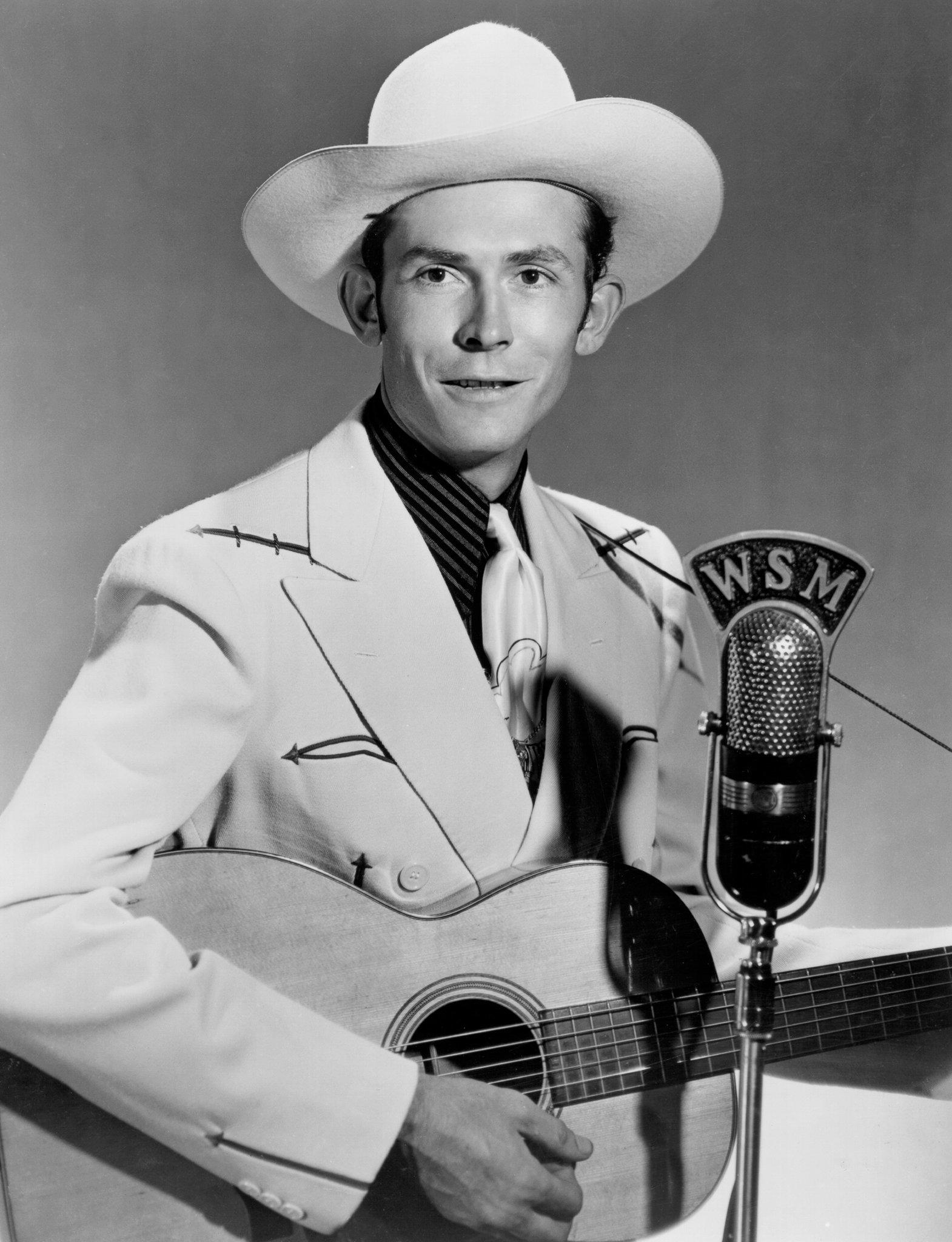 black and white photo of Hank Williams