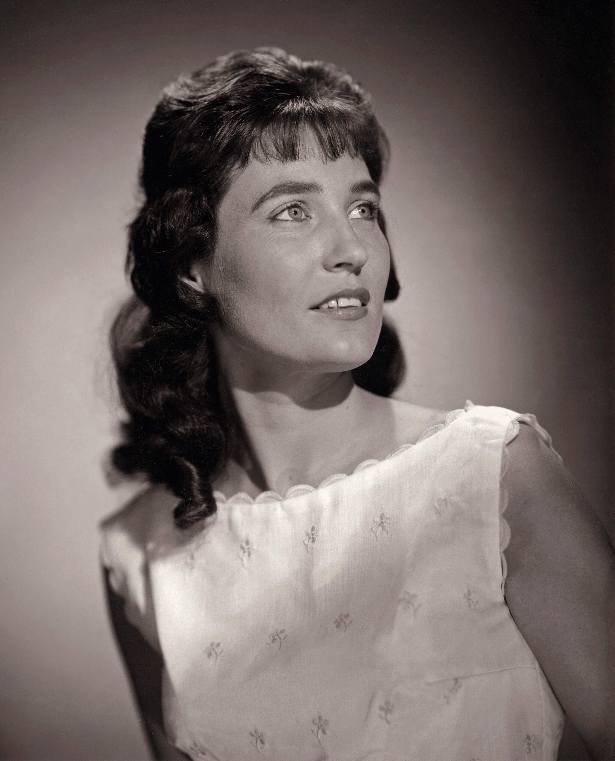 black and white photo of Loretta Lynn