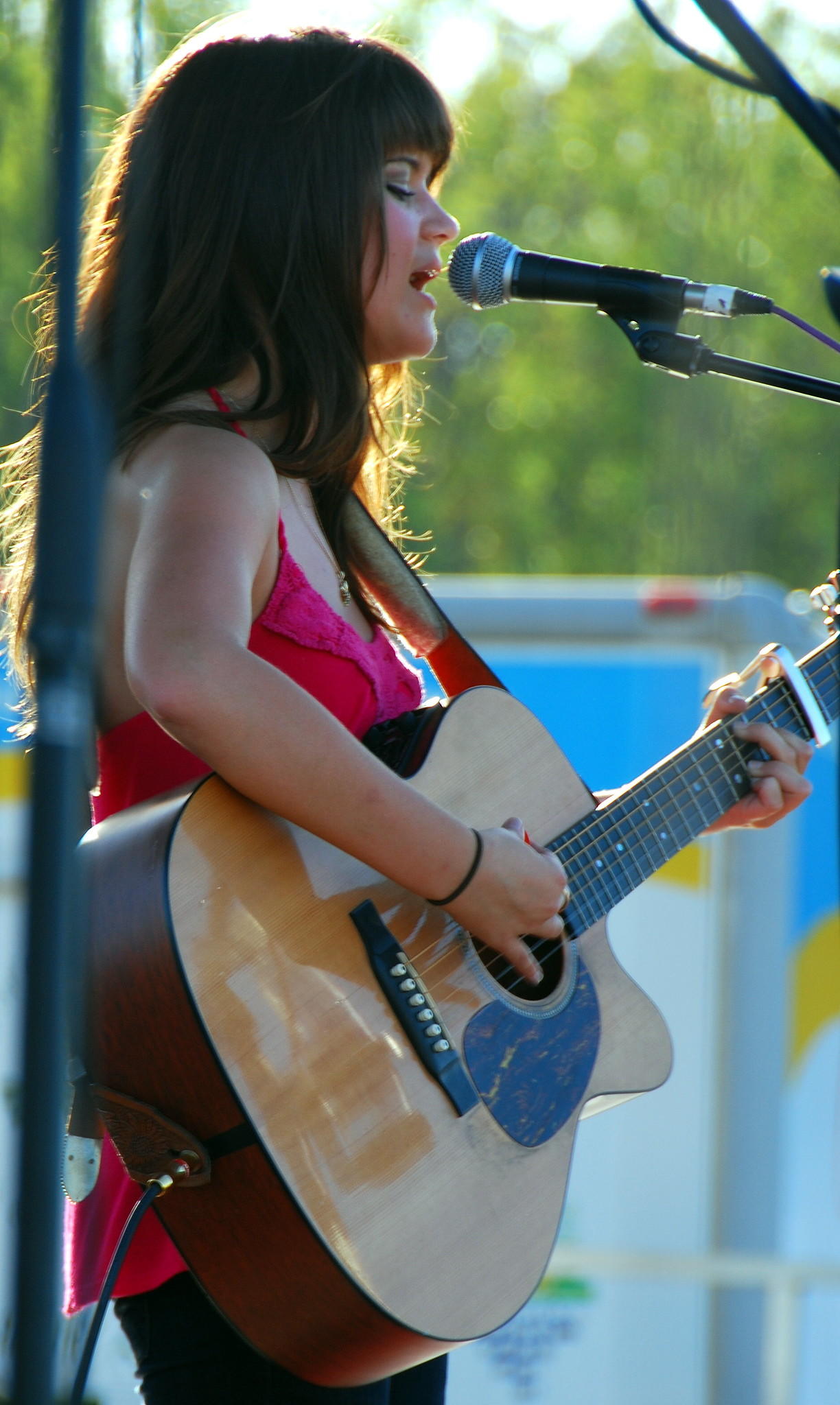 Photo of Maren Morris performong on stage