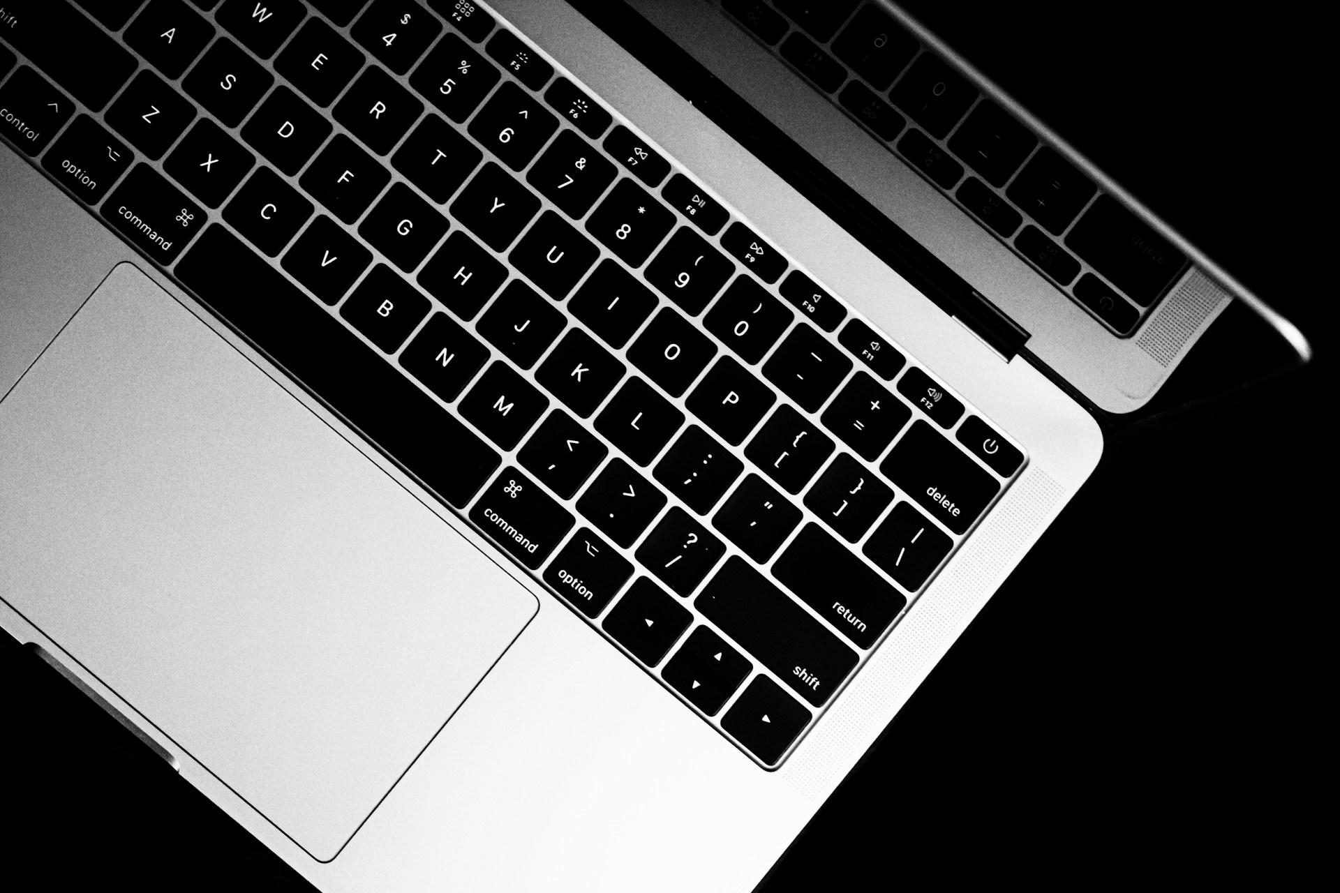 Black and silver keyboard.