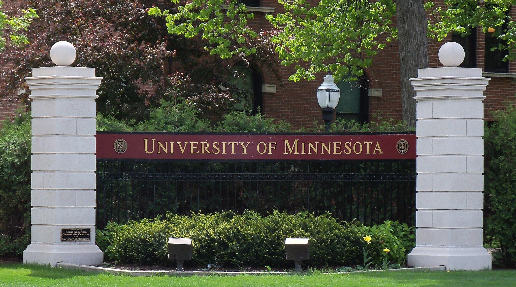 A sign at the University of Minnesota.