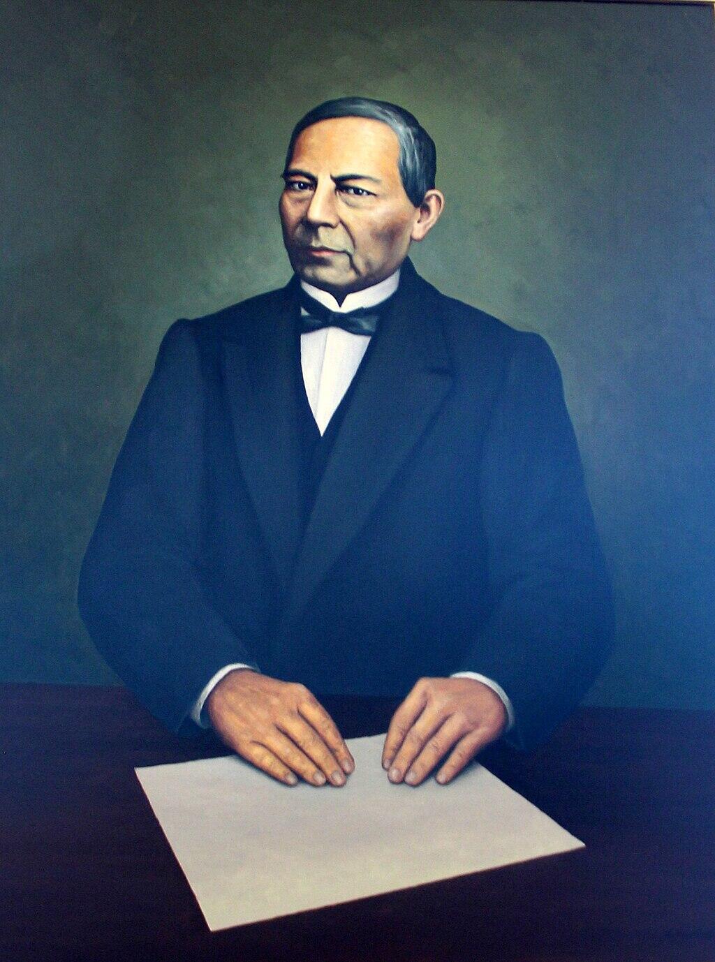 A drawing of Benito Juarez.