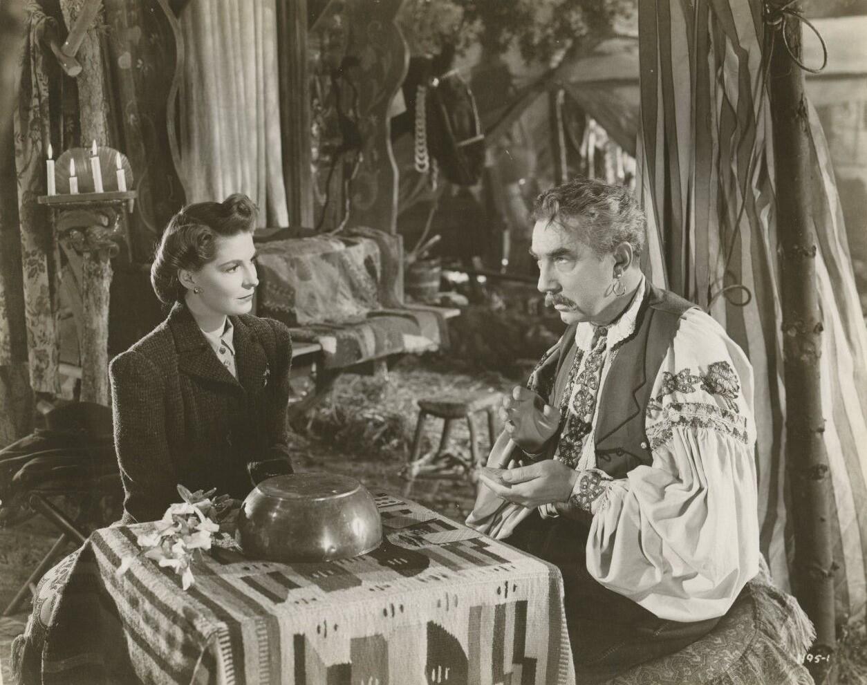 A scene from the 1941 movie, The Wolf Man 