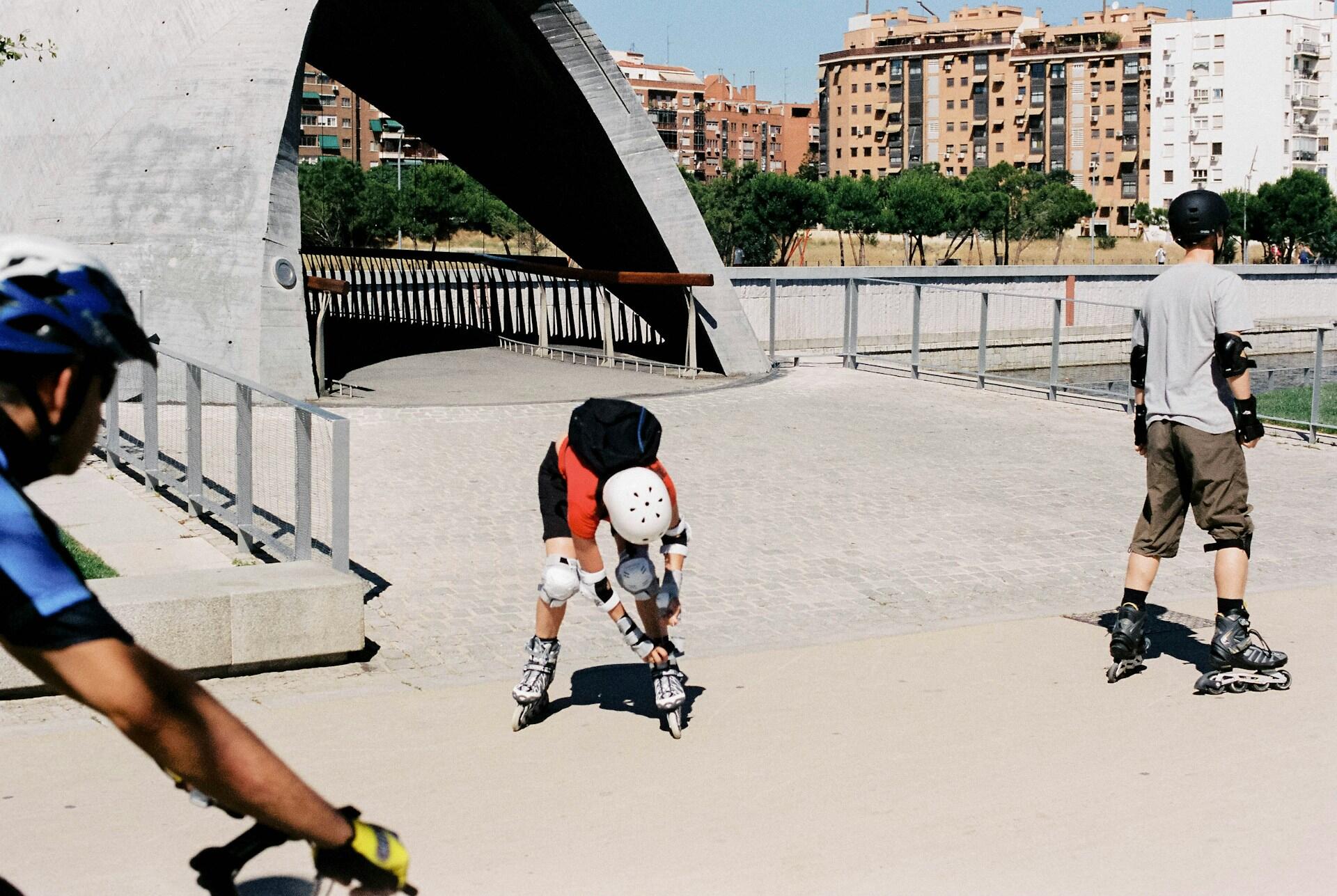 Outdoor skating park.