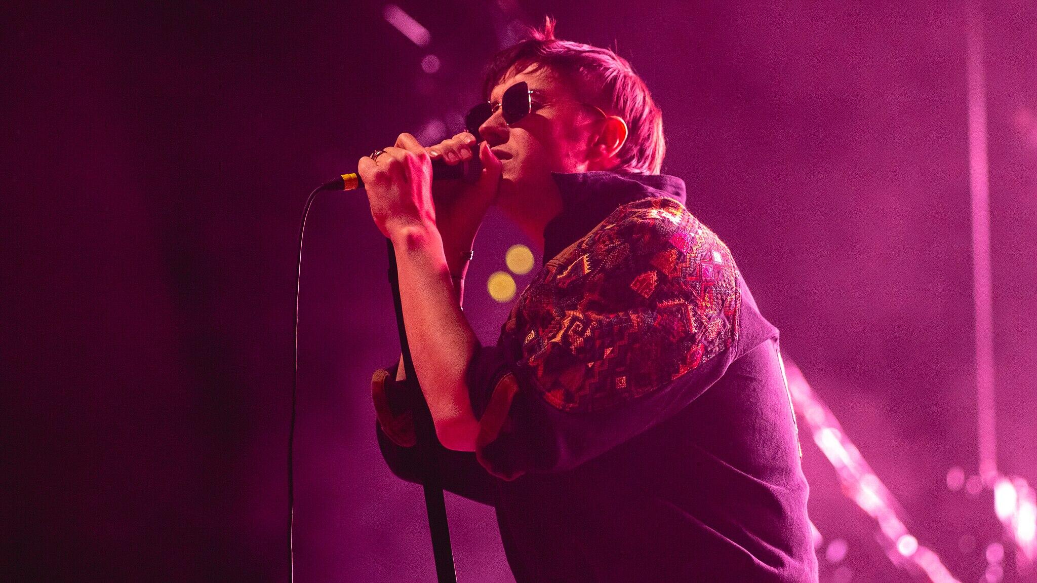 The Strokes performing on stage