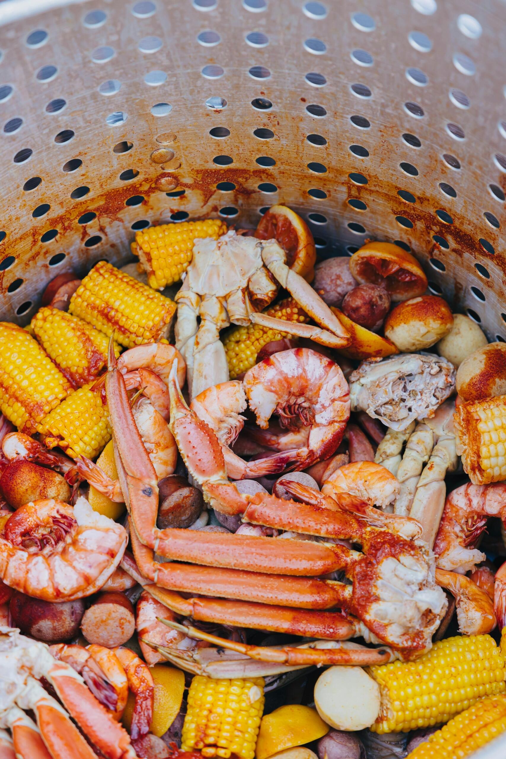 a Cajun crawfish boil