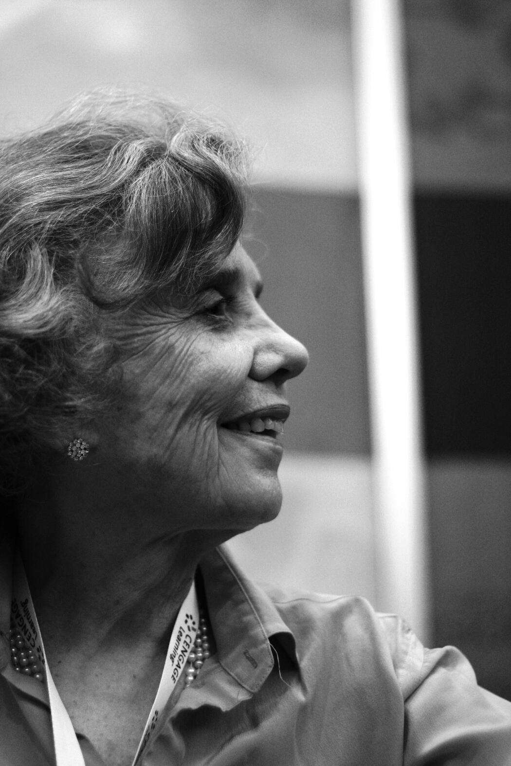 black and white photo of Elena Poniatowska 