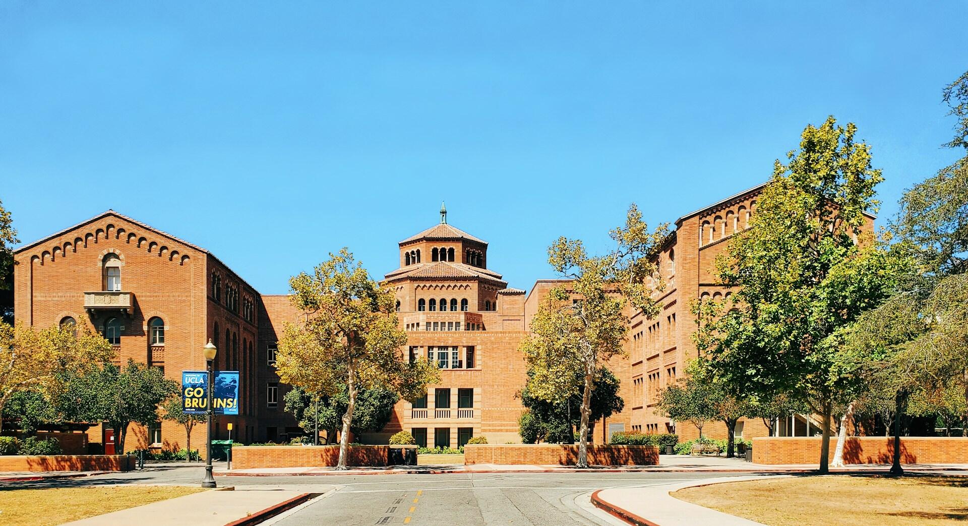 A view of UCLA's campus grounds.