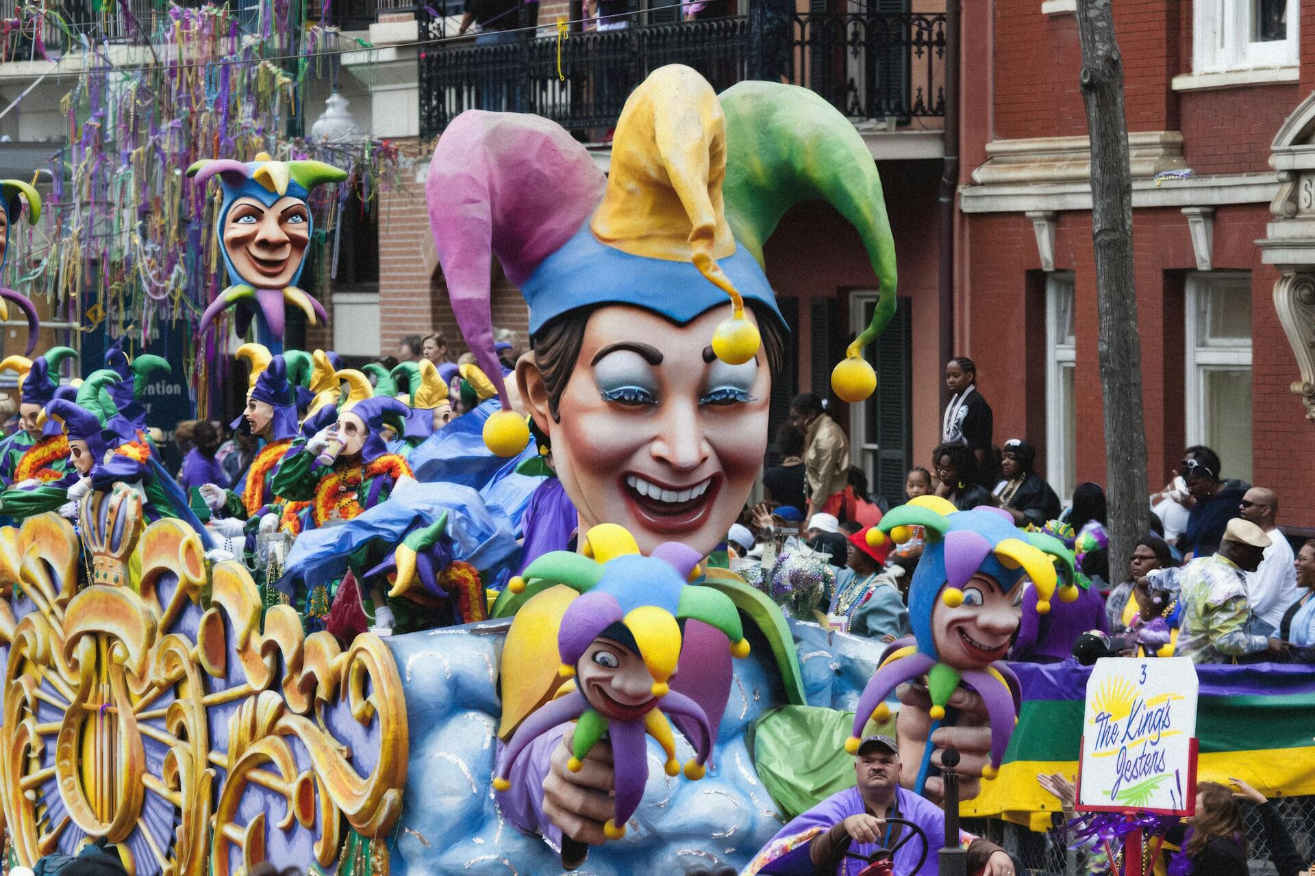 A Mardi Gras parade