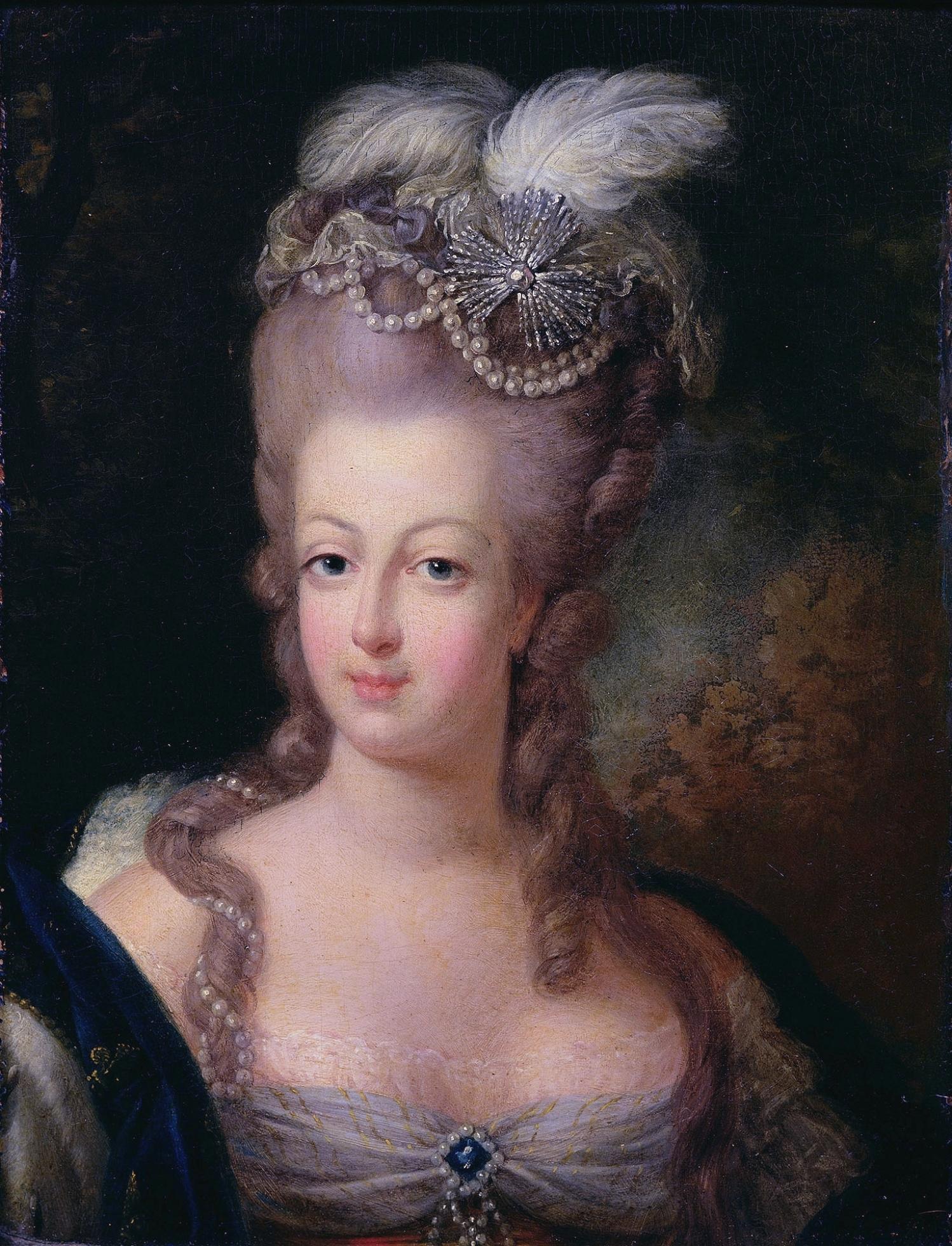A painting of Marie Antoinette.