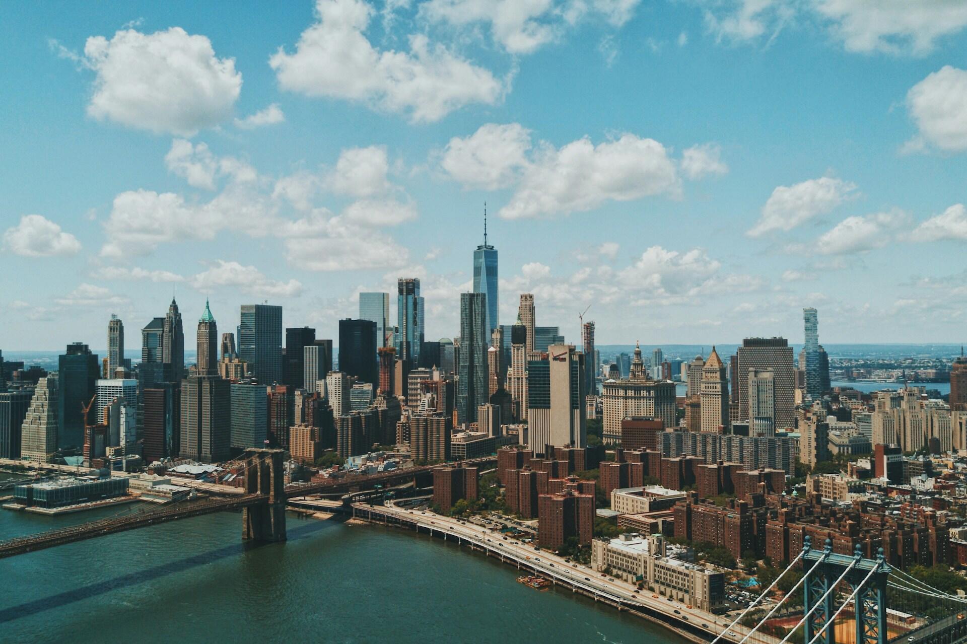 A panoramic view of New York.