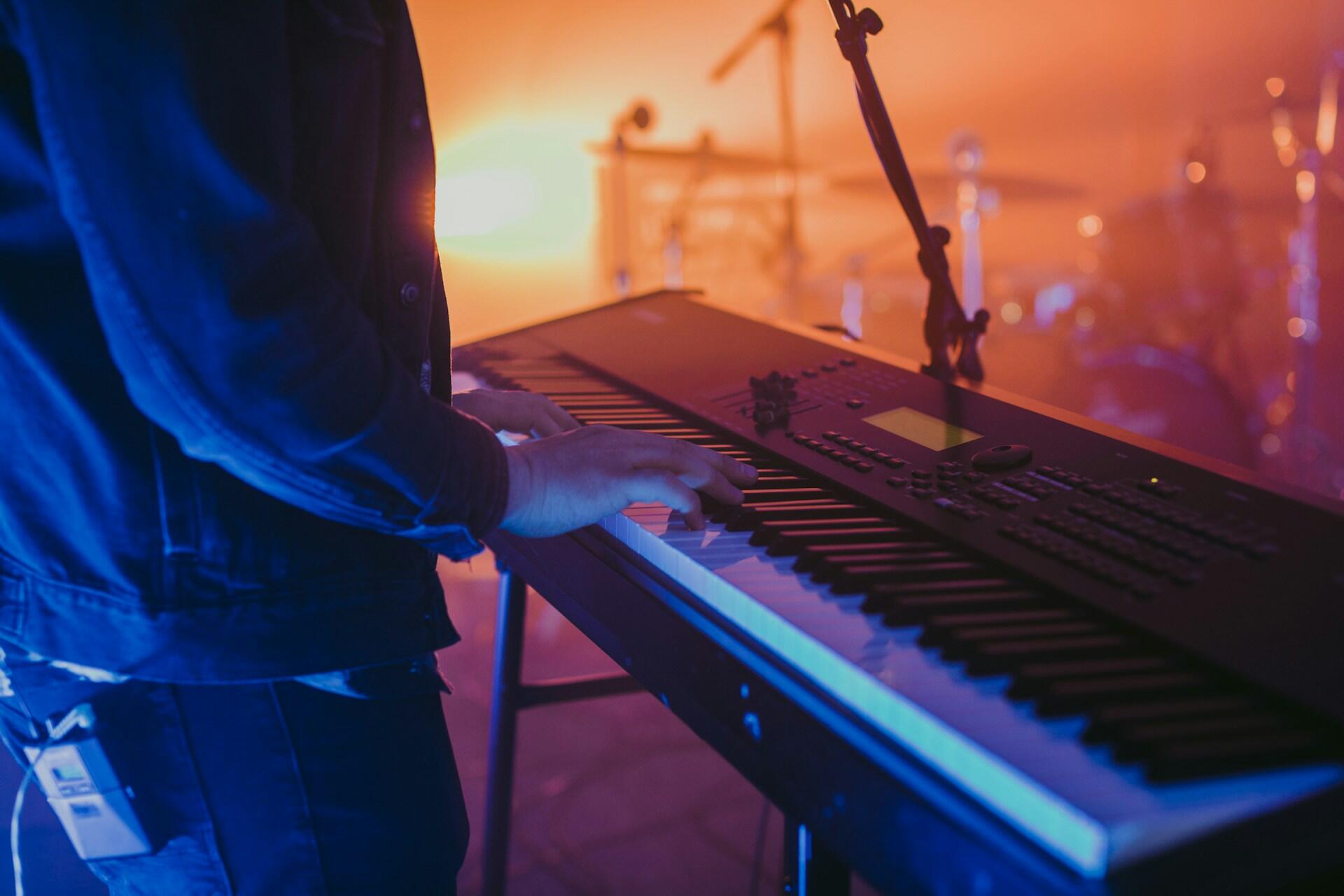 A pianist at a show.