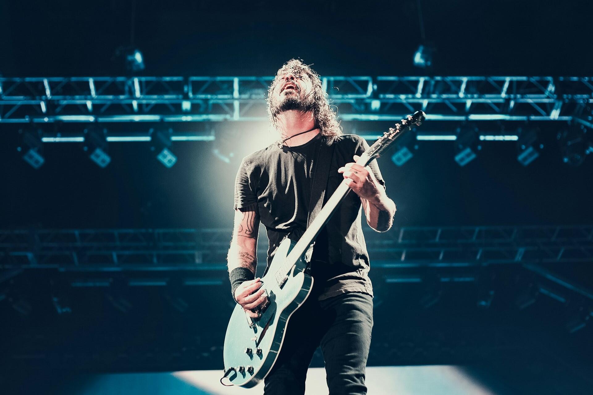 Dave Grohl of the Foo Fighters at a concert.