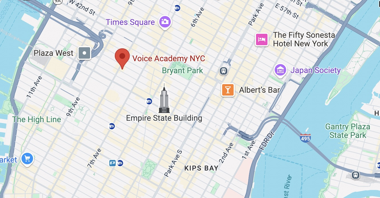 Location of the Voice Academy NYC