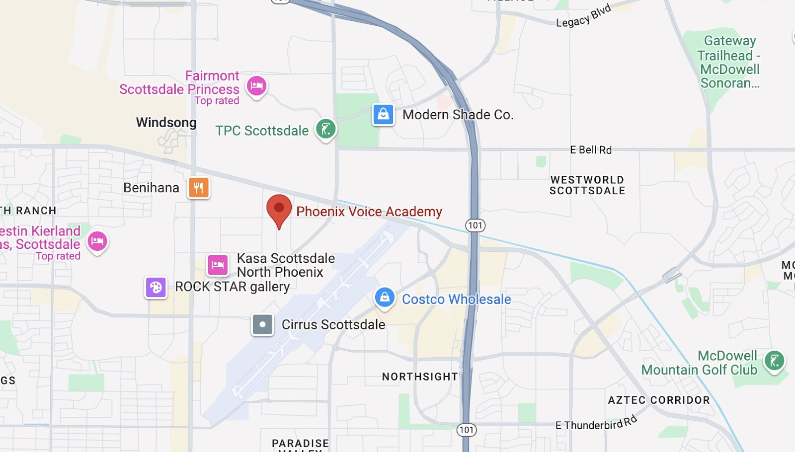 Location of Phoenix Voice Academy.
