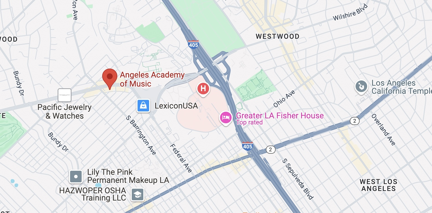 Location of the Angeles Academy of Music