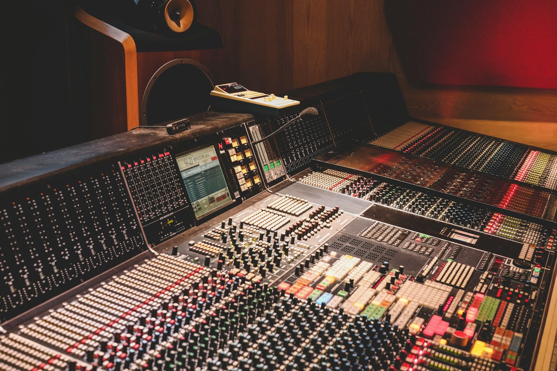 A recording studio.