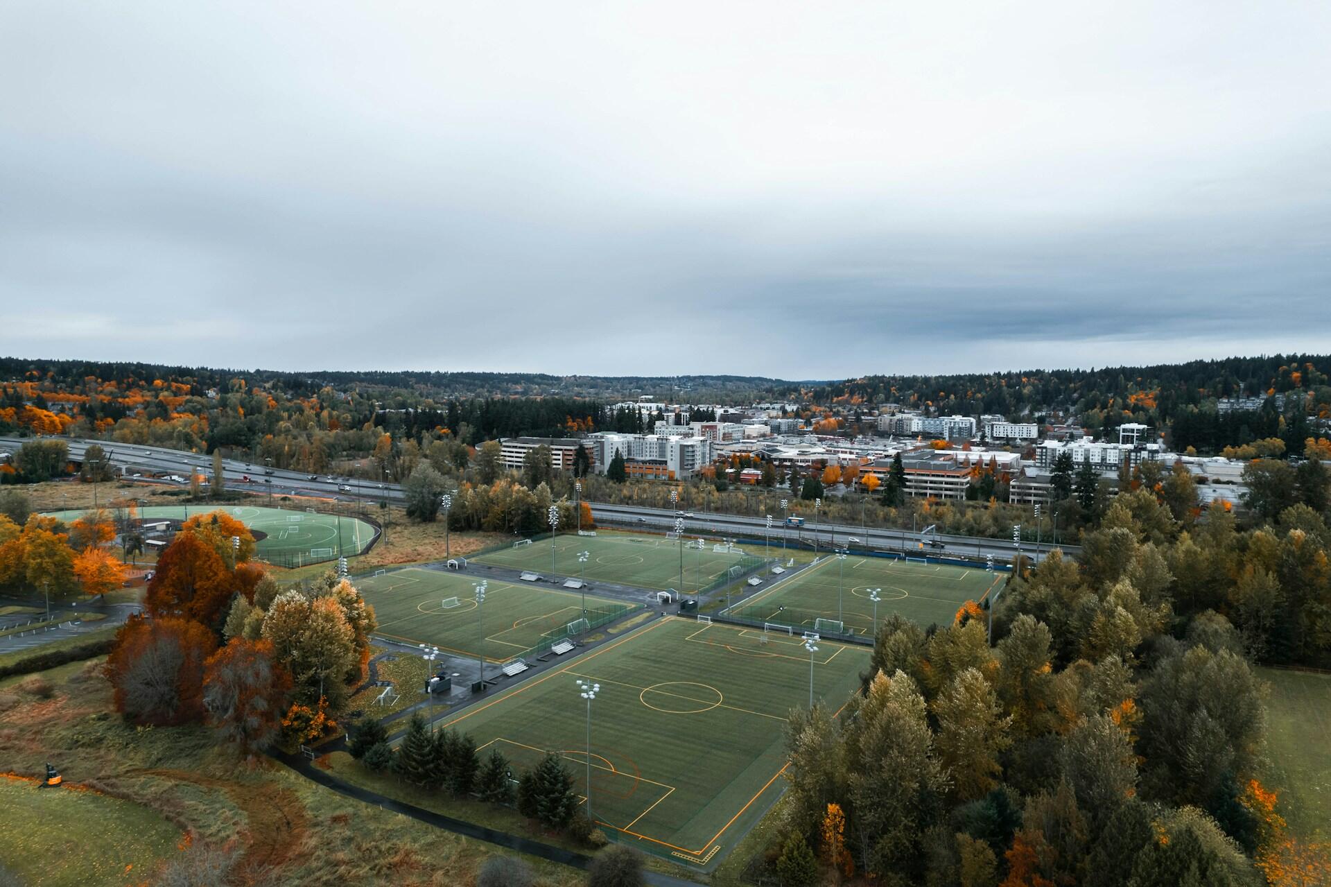 soccer fields at a university