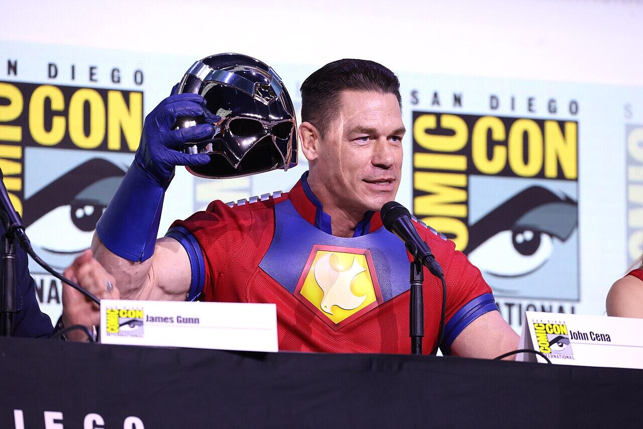 John Cena speaking at Comic Con.